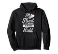 My Heart Is That Field Gift Mom Baseball Hoodie - Unique Graphic Unisex - T-Shirt, Sweatshirt, Hoodie