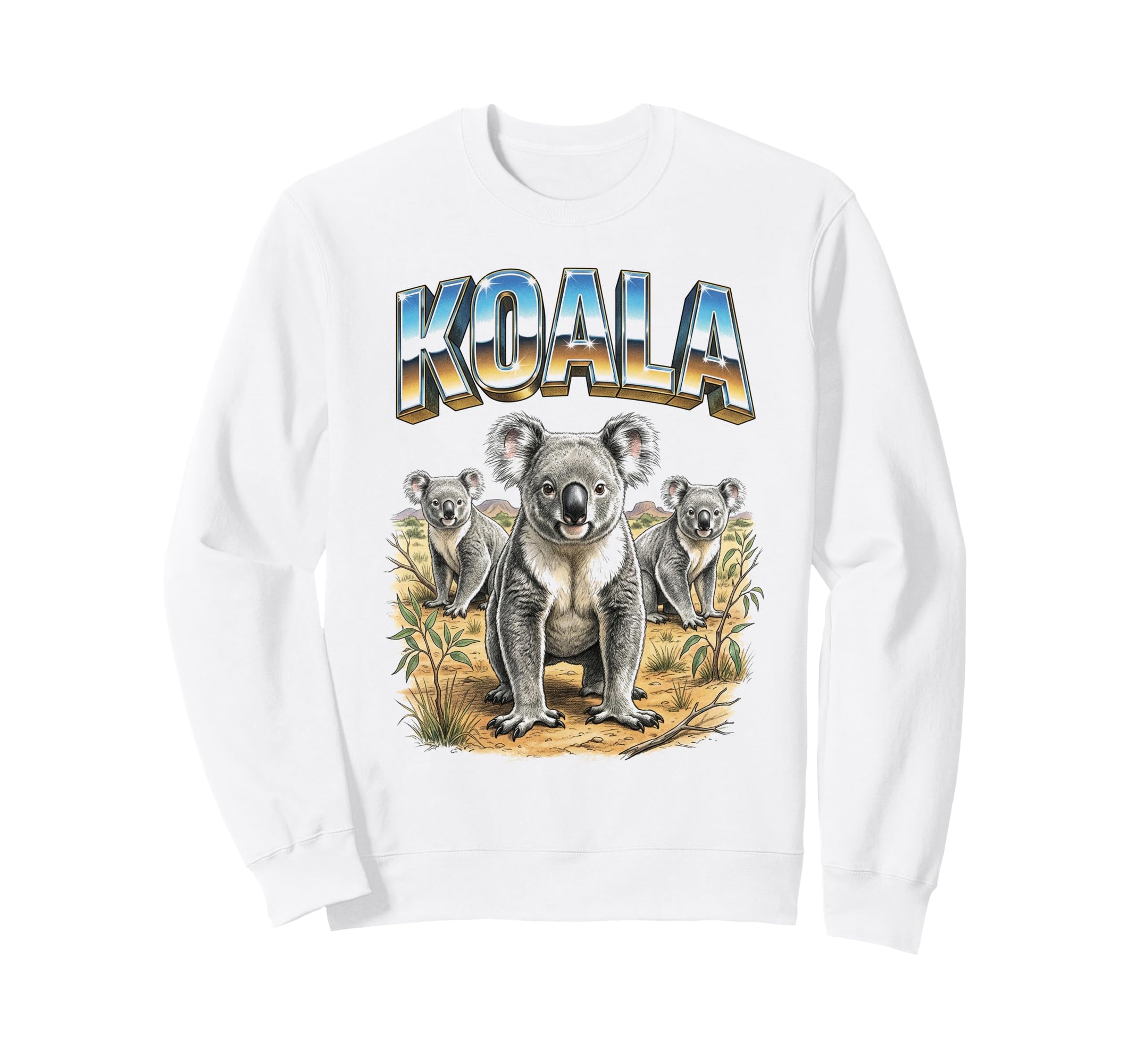 Koala 70S 90S Koala Animal Sweatshirt - Casual Everyday Wear Men Women - T-Shirt, Sweatshirt, Hoodie