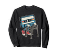 Funny Old Cassette Tape Cartoon Sweatshirt - Fun Novelty Design Unisex - T-Shirt, Sweatshirt, Hoodie