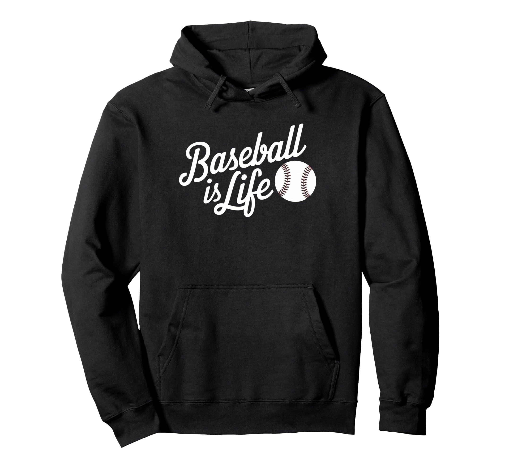 Baseball Is Life Baseball Fans Hoodie - Minimalist Print Men Women - T-Shirt, Sweatshirt, Hoodie