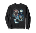 Rooster Howling To Moon Meme Sweatshirt - Casual Everyday Wear Unisex - T-Shirt, Sweatshirt, Hoodie