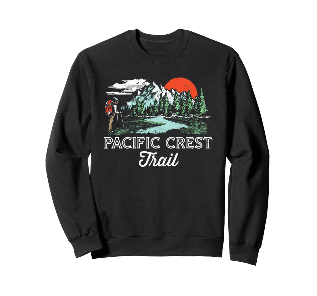Pacific Crest Trail Distressed Sweatshirt - Novelty Apparel Unisex - T-Shirt, Sweatshirt, Hoodie