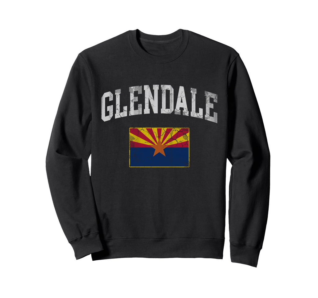 Glendale Arizona Flag Sweatshirt - Casual Everyday Wear for Adults - T-Shirt, Sweatshirt, Hoodie