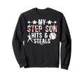 Funny Baseball Step Dad Baseball Sweatshirt - Minimalist Print Unisex - T-Shirt, Sweatshirt, Hoodie