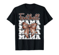 Football Mama Coquette Bow Sport Mom T-Shirt - Trendy Graphic for Adults - T-Shirt, Sweatshirt, Hoodie