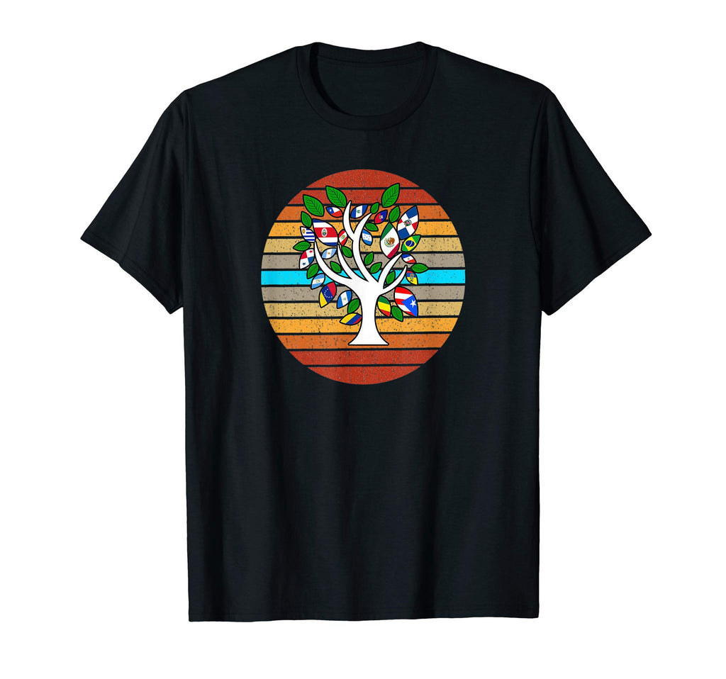 Latin America Flags Latinos Sunset T-Shirt - Custom Art Print Men Women - T-Shirt, Sweatshirt, Hoodie
