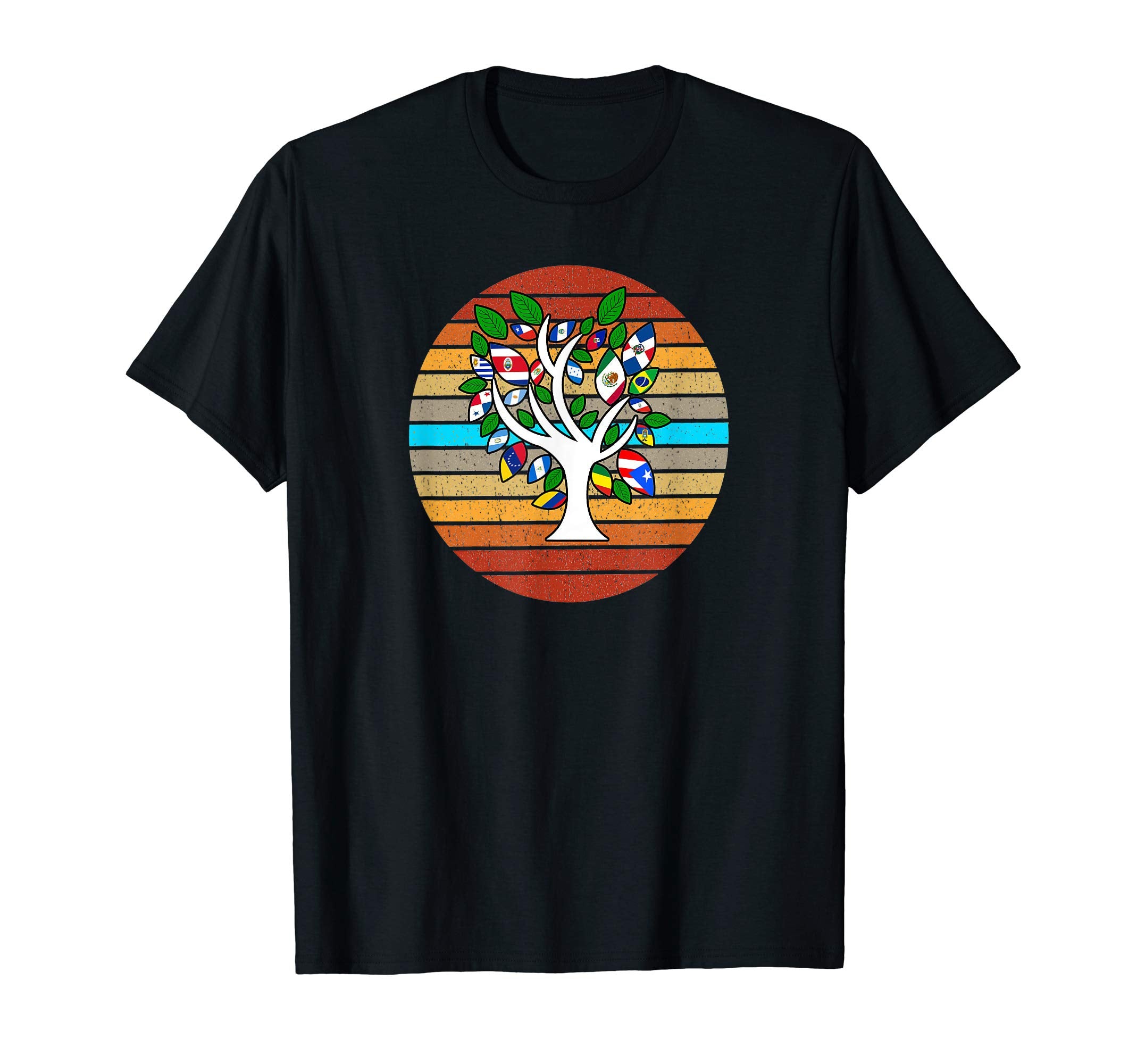 Latin America Flags Latinos Sunset T-Shirt - Custom Art Print Men Women - T-Shirt, Sweatshirt, Hoodie