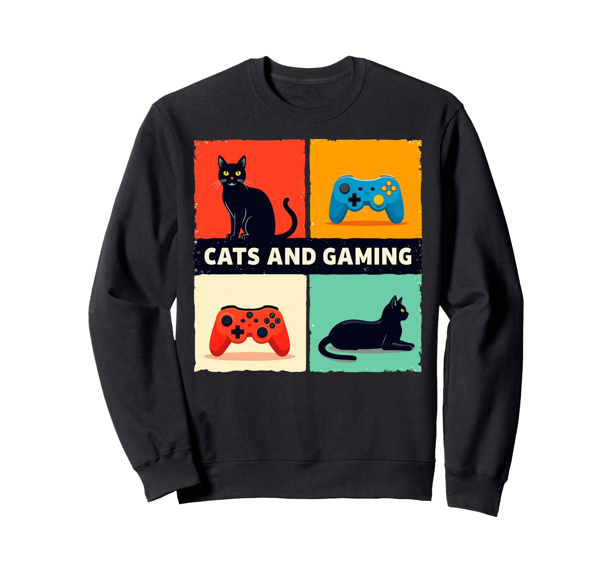 Games Gamer Cats And Gaming Cat Video Sweatshirt - Streetwear Style Unisex - T-Shirt, Sweatshirt, Hoodie