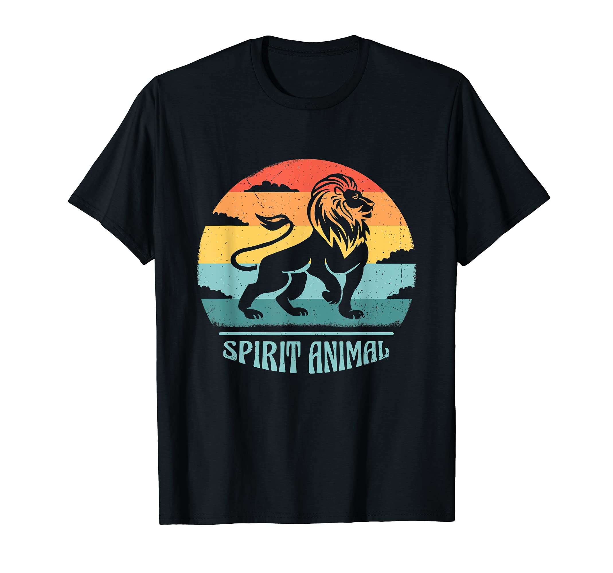 Lion Spirit Animal Sunset Lion Leo T-Shirt - Unique Graphic for Adults - T-Shirt, Sweatshirt, Hoodie