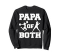 Papa Both Funny Baseball And Cheer Sweatshirt - Aesthetic Graphic Unisex - T-Shirt, Sweatshirt, Hoodie