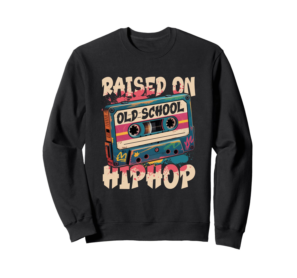 Raised Oldschool Graffiti Rap Hip Sweatshirt - Aesthetic Graphic Men Women - T-Shirt, Sweatshirt, Hoodie