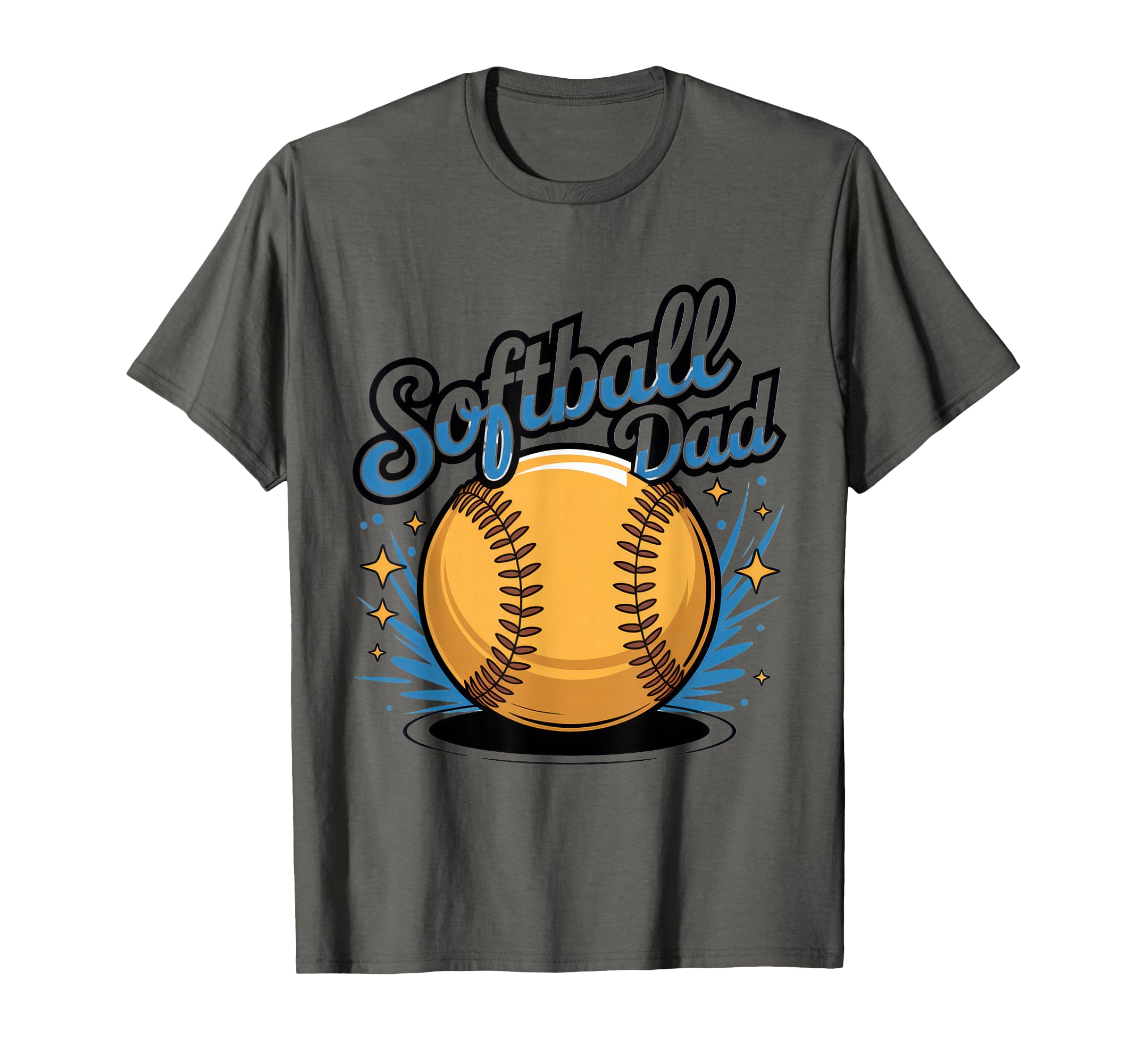 Softball Dad Sports Fan Cheer Proud T-Shirt - Aesthetic Graphic Men Women - T-Shirt, Sweatshirt, Hoodie