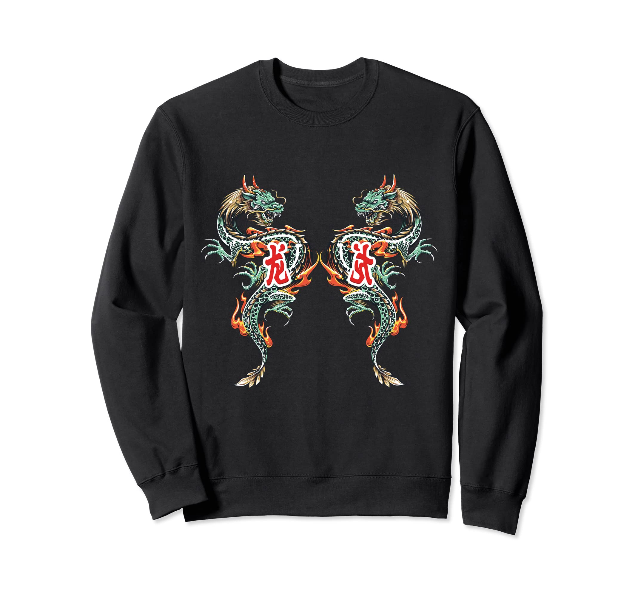 Tokyo Dragon Asian Neon 80S Japanese Sweatshirt - Minimalist Print Unisex - T-Shirt, Sweatshirt, Hoodie