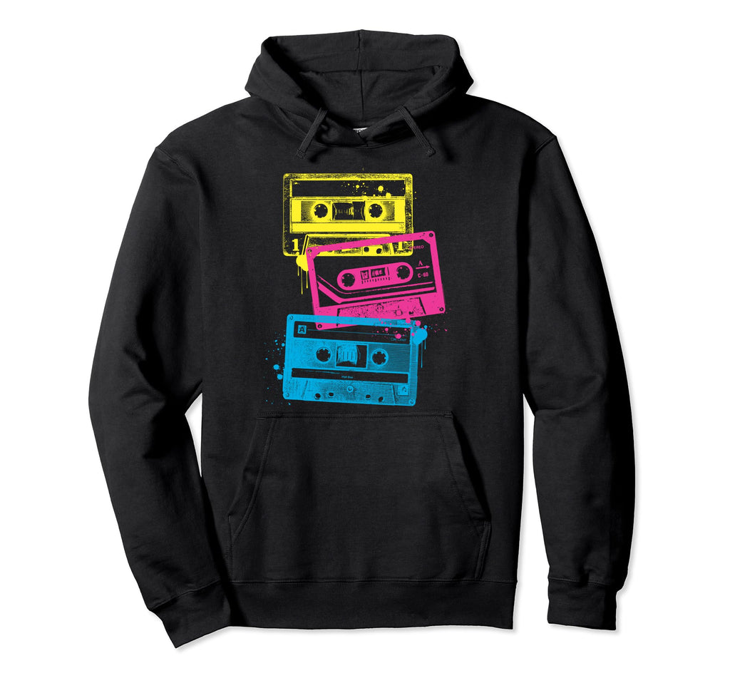 Grunge Cassette Tapes Hoodie - Minimalist Print Unisex - T-Shirt, Sweatshirt, Hoodie