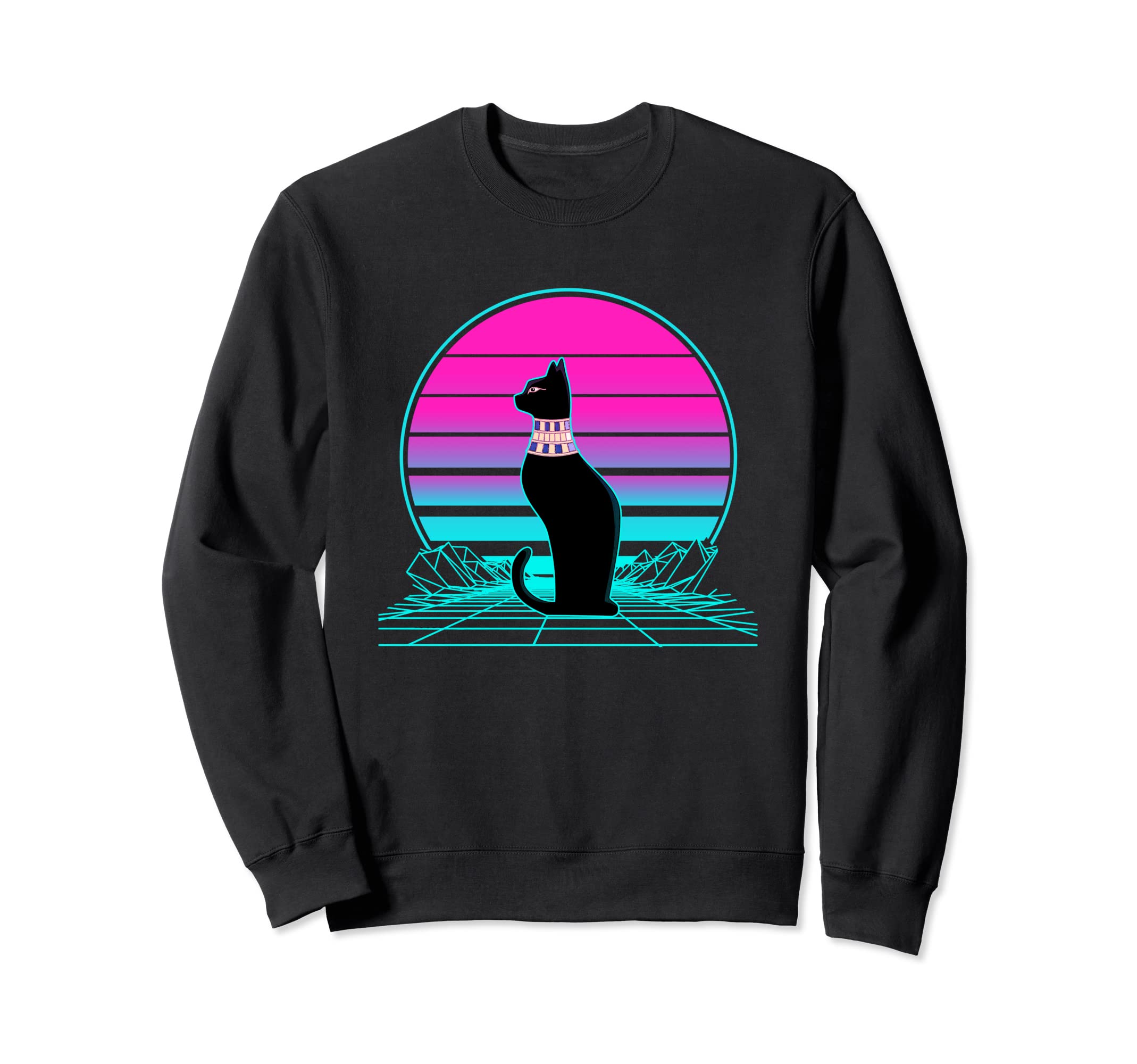 Sunset Egyptian Cat Sweatshirt - Trendy Graphic for Adults - T-Shirt, Sweatshirt, Hoodie