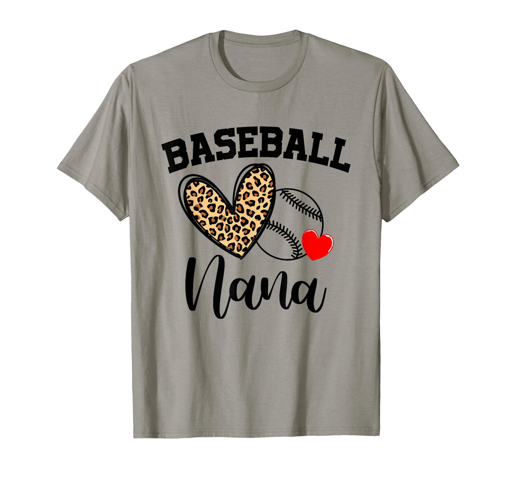 Leopard Heart Baseball Nana Mothers Day T-Shirt - Aesthetic Graphic Unisex - T-Shirt, Sweatshirt, Hoodie