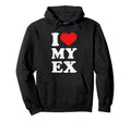 I Red Heart My Ex Husband Wife Outfit I Hoodie - Fun Novelty Design Unisex - T-Shirt, Sweatshirt, Hoodie