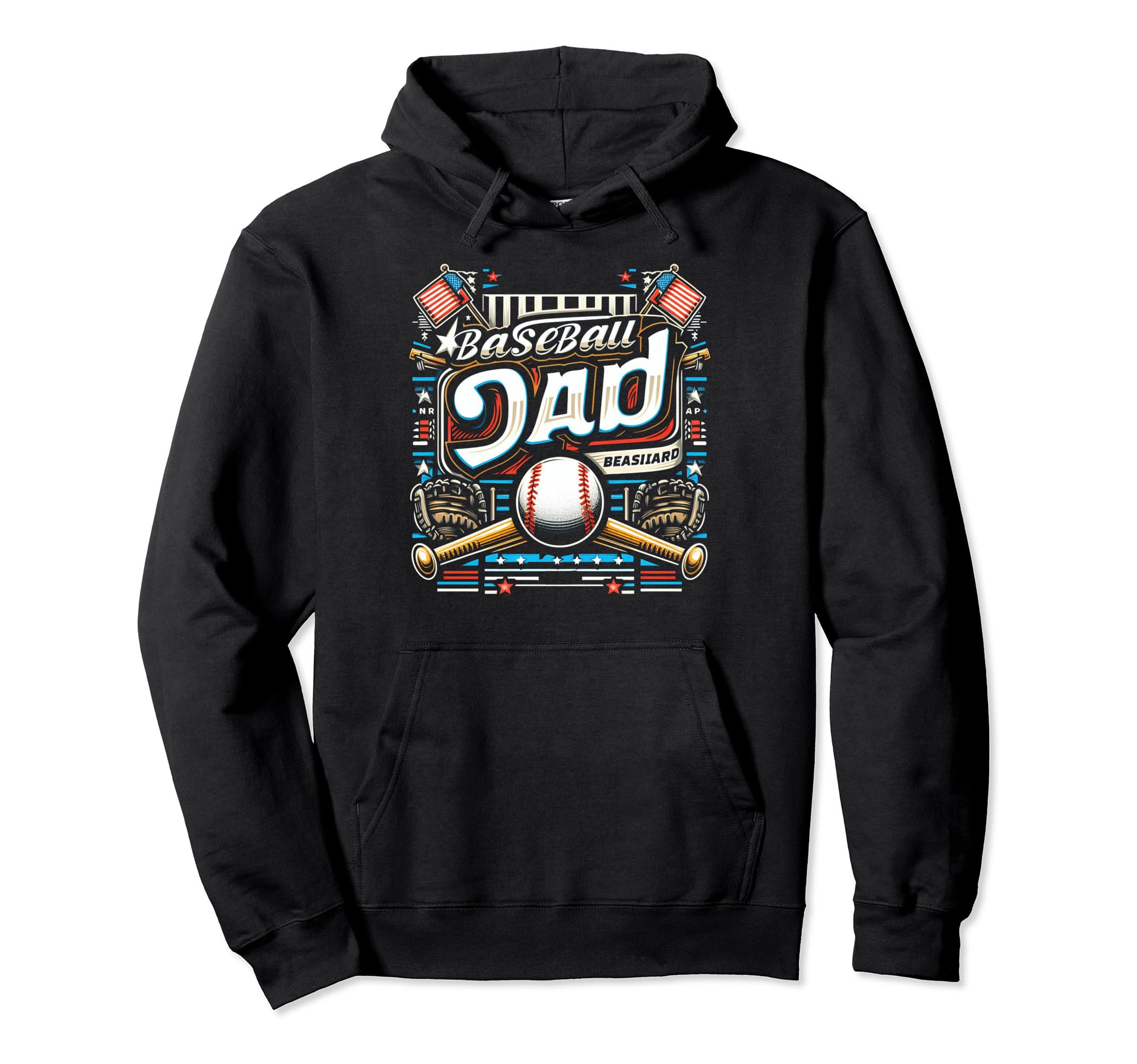 Baseball Dad Fathers Day Hoodie - Trendy Graphic Men Women - T-Shirt, Sweatshirt, Hoodie