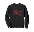 Foxy Red Distressed Lookgroovy Sweatshirt - Aesthetic Graphic Men Women - T-Shirt, Sweatshirt, Hoodie
