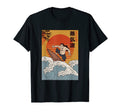 Samurai Surfer Japanese Wave T-Shirt - Fun Novelty Design for Adults - T-Shirt, Sweatshirt, Hoodie