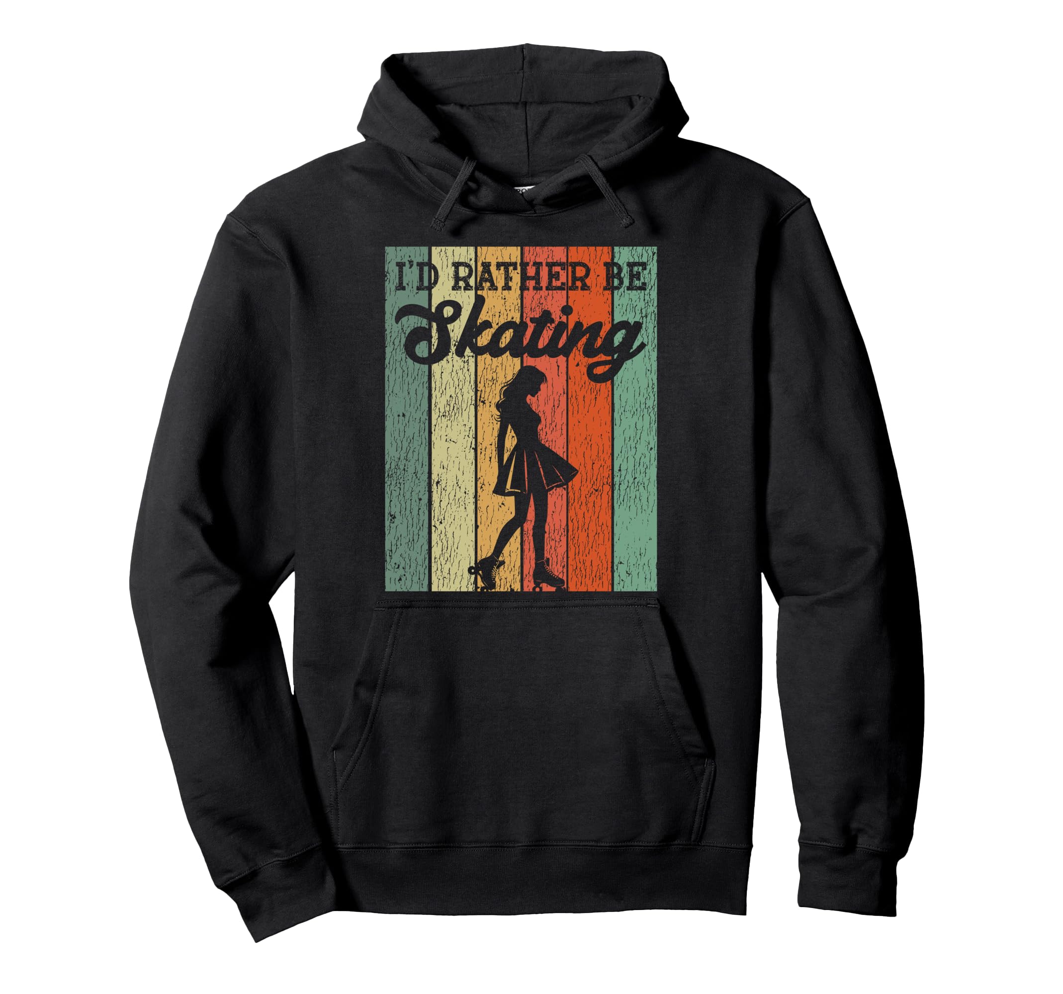 Roller Skating Skate 1970S Id Rather Be Hoodie - Custom Art Print Unisex - T-Shirt, Sweatshirt, Hoodie
