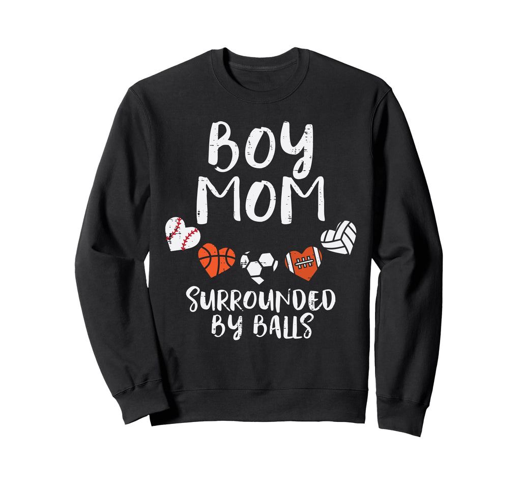 Mom Basketball Baseball Football Sweatshirt - Novelty Apparel for Adults - T-Shirt, Sweatshirt, Hoodie