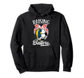 Raising Ballers Volleyball Soccer Mom Hoodie - Unique Graphic Unisex - T-Shirt, Sweatshirt, Hoodie