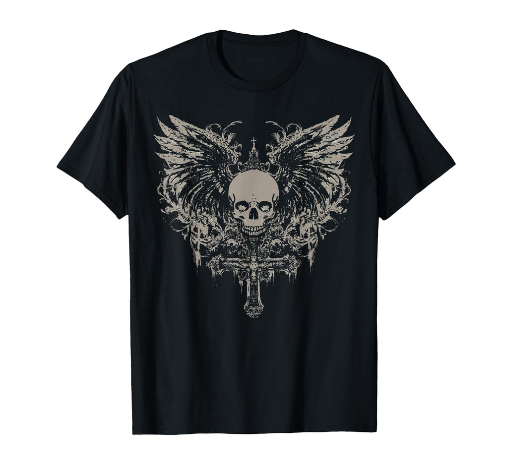 Skull Cross Y2K Goth Alt Grunge Gothic T-Shirt - Trendy Graphic Men Women - T-Shirt, Sweatshirt, Hoodie