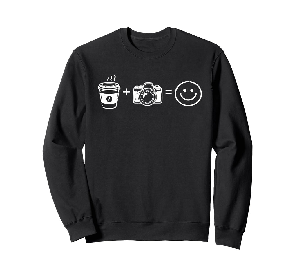 Funny Photographer Coffee Camera Sweatshirt - Custom Art Print for Adults - T-Shirt, Sweatshirt, Hoodie