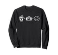 Funny Photographer Coffee Camera Sweatshirt - Custom Art Print for Adults - T-Shirt, Sweatshirt, Hoodie