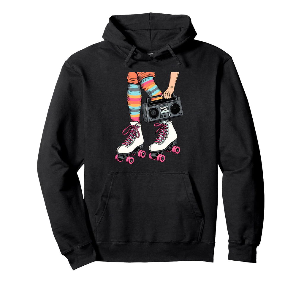 Rollerskates Boombox 80S 90S Vibes Hoodie - Streetwear Style Men Women - T-Shirt, Sweatshirt, Hoodie