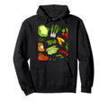 Colorful Vegetable Farm Market Collage Hoodie - Trendy Graphic Unisex - T-Shirt, Sweatshirt, Hoodie