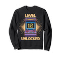 Level 12 Unlock Birthday Gamer 12 Year Sweatshirt - Graphic Print Unisex - T-Shirt, Sweatshirt, Hoodie