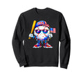 Baseball 4Th July Usa Flag Sweatshirt - Fun Novelty Design for Adults - T-Shirt, Sweatshirt, Hoodie