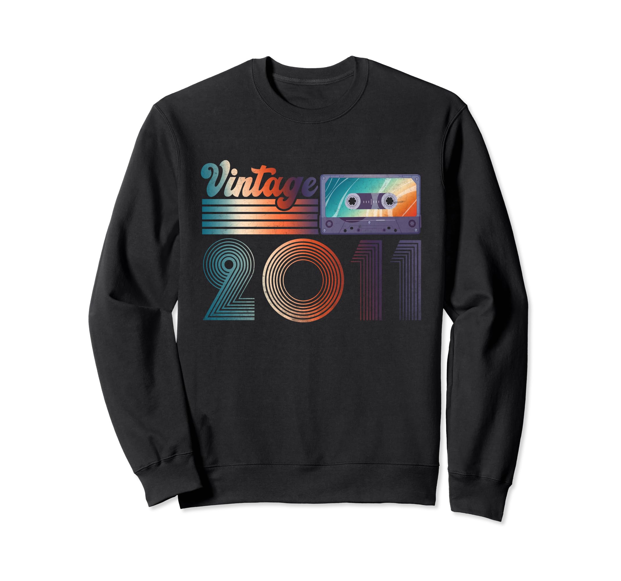 2011 Cassette Tape 13 Years Old Sweatshirt - Streetwear Style for Adults - T-Shirt, Sweatshirt, Hoodie