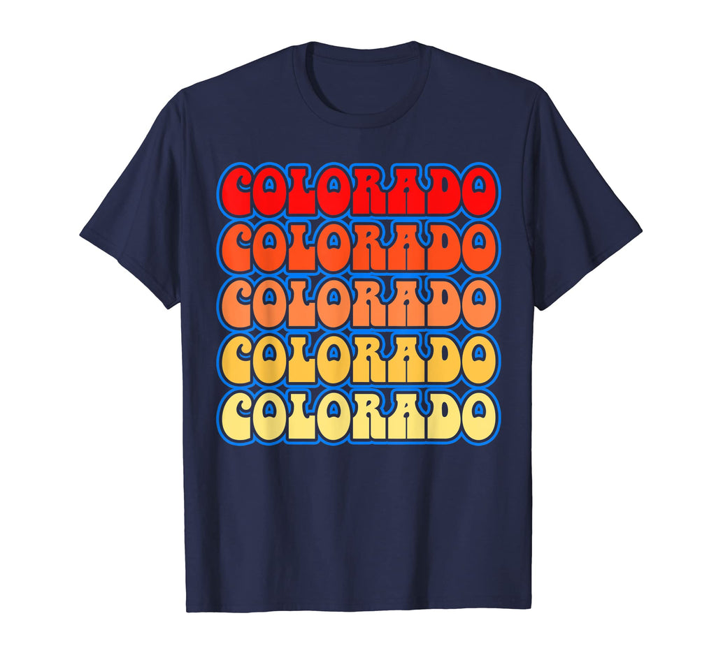 Colorado Flag Typography 70S State Pride T-Shirt - Unique Graphic Men Women - T-Shirt, Sweatshirt, Hoodie