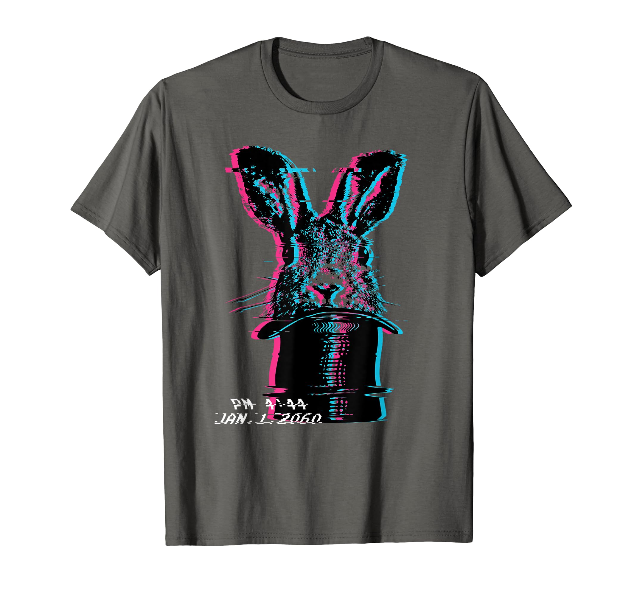 Glitch Art Rabbit Hat Magic Trick T-Shirt - Aesthetic Graphic Men Women - T-Shirt, Sweatshirt, Hoodie