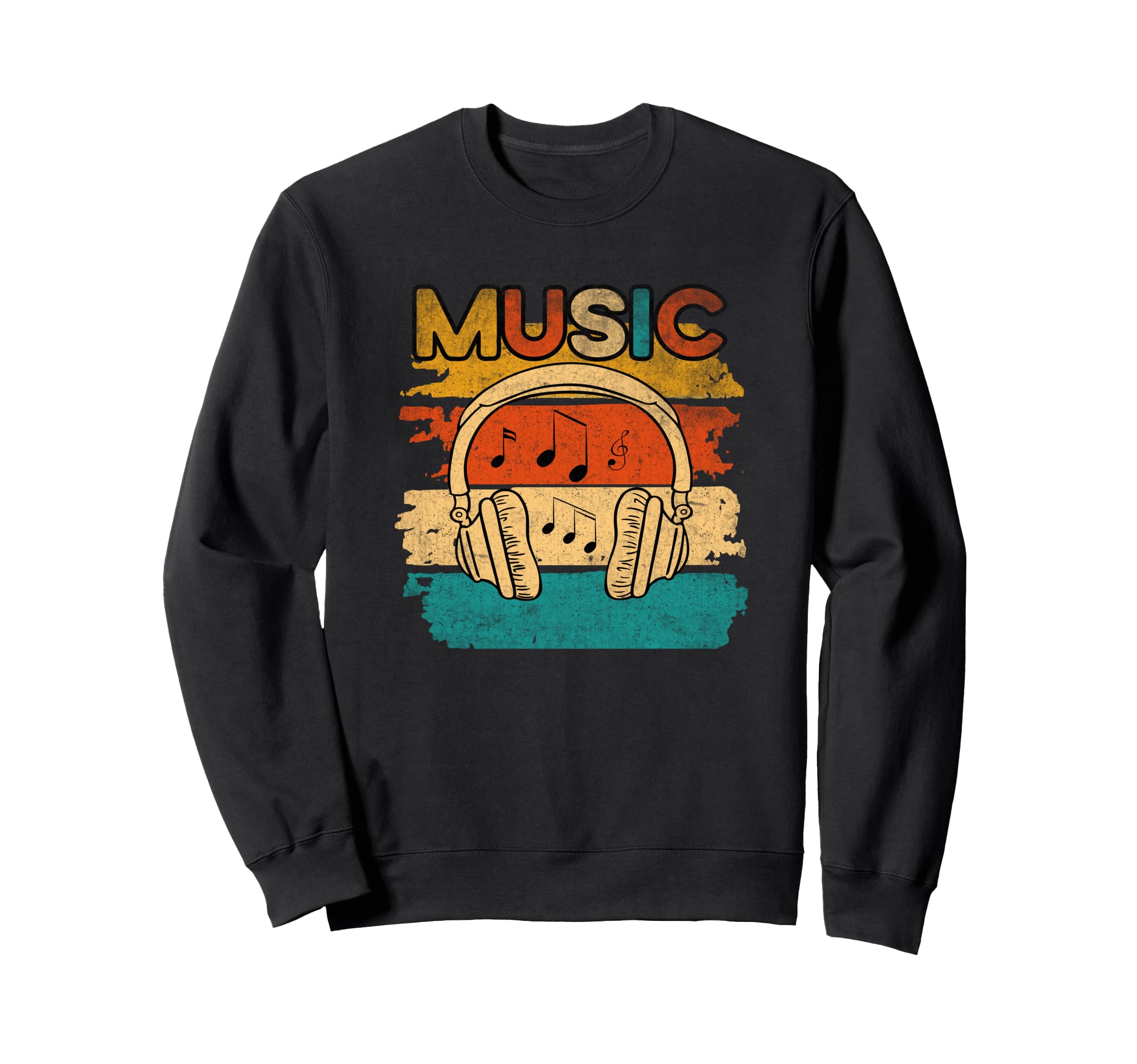Electronic Music Love Dj Distressed Sweatshirt - Trendy Graphic Unisex - T-Shirt, Sweatshirt, Hoodie