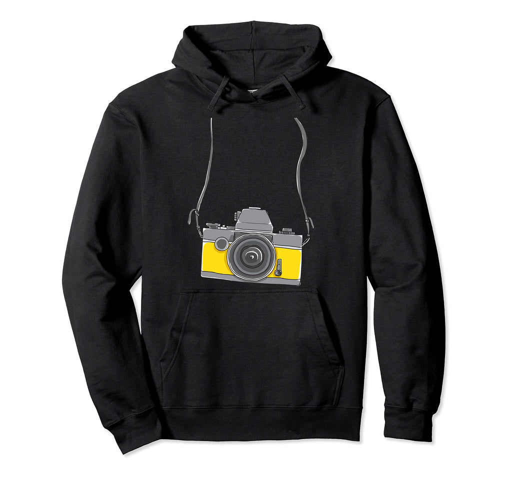 Fake Tourist Camera Holiday Vacation Hoodie - Minimalist Print Men Women - T-Shirt, Sweatshirt, Hoodie