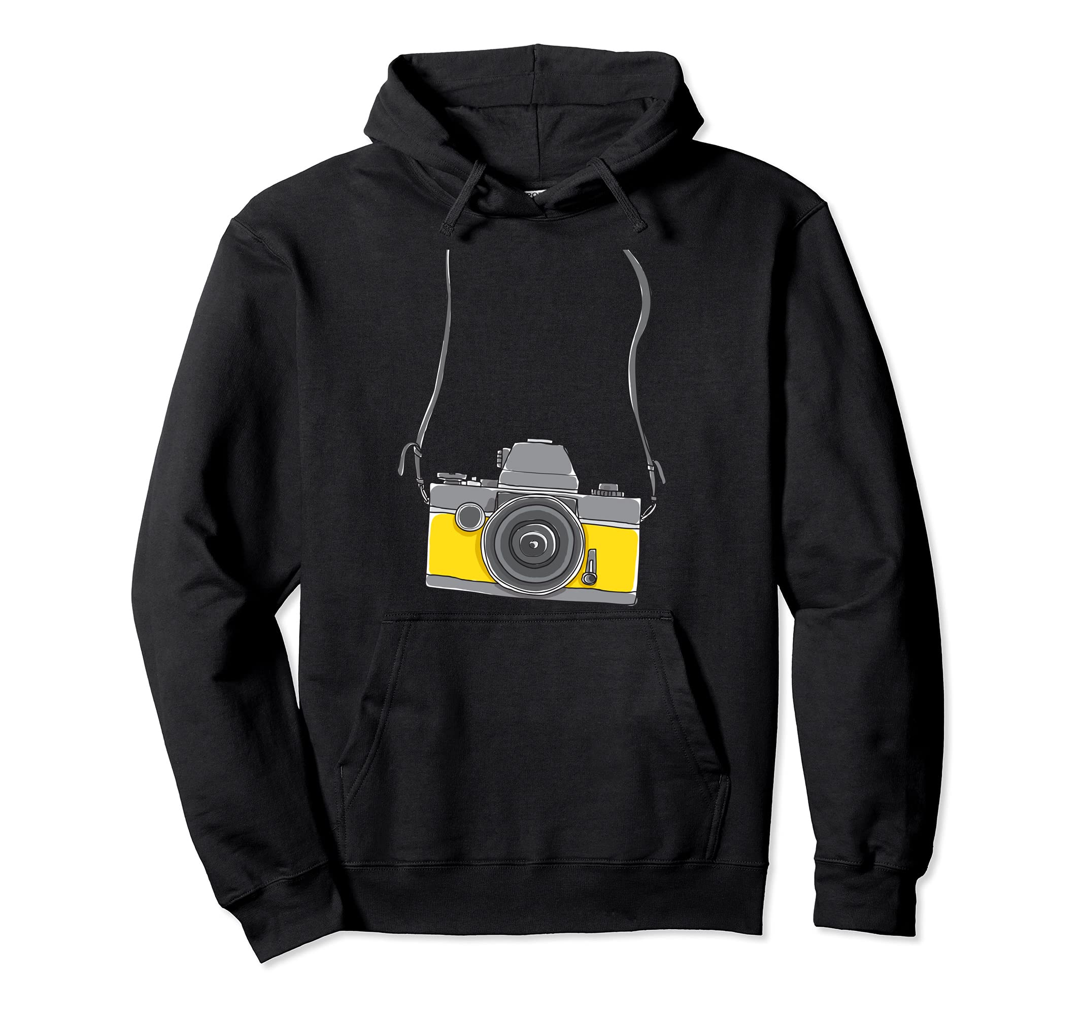 Fake Tourist Camera Holiday Vacation Hoodie - Minimalist Print Men Women - T-Shirt, Sweatshirt, Hoodie