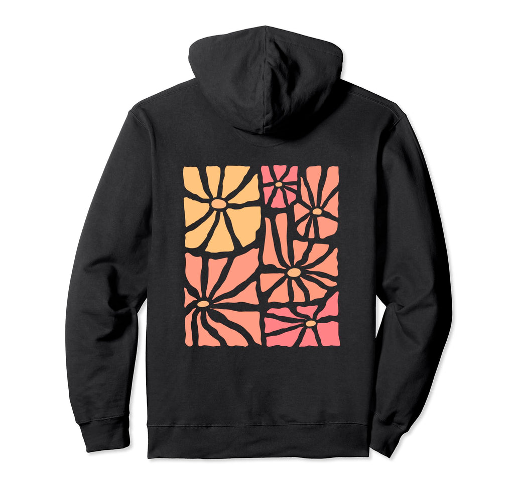 Boho Floral Bohemian Flowers Hoodie - Custom Art Print Men Women - T-Shirt, Sweatshirt, Hoodie