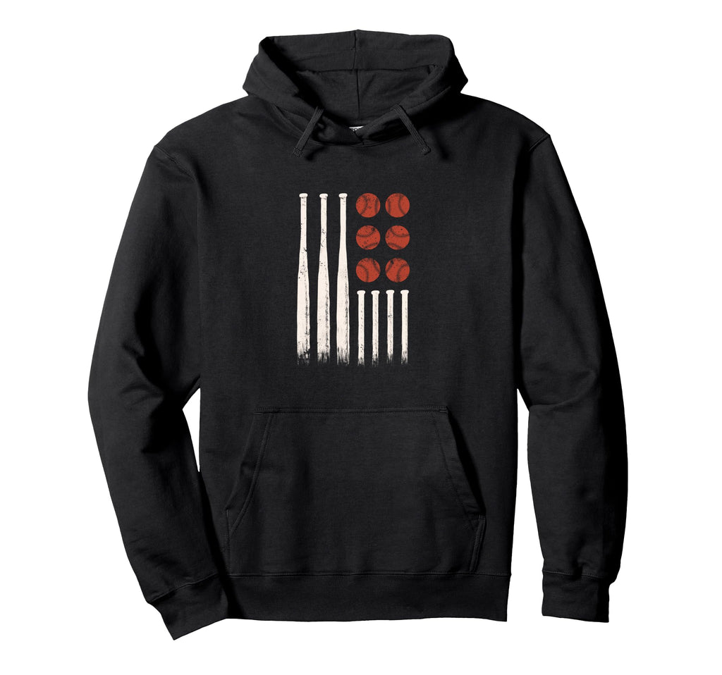 Flag Baseball Sport Baseball Mom And Hoodie - Minimalist Print Men Women - T-Shirt, Sweatshirt, Hoodie