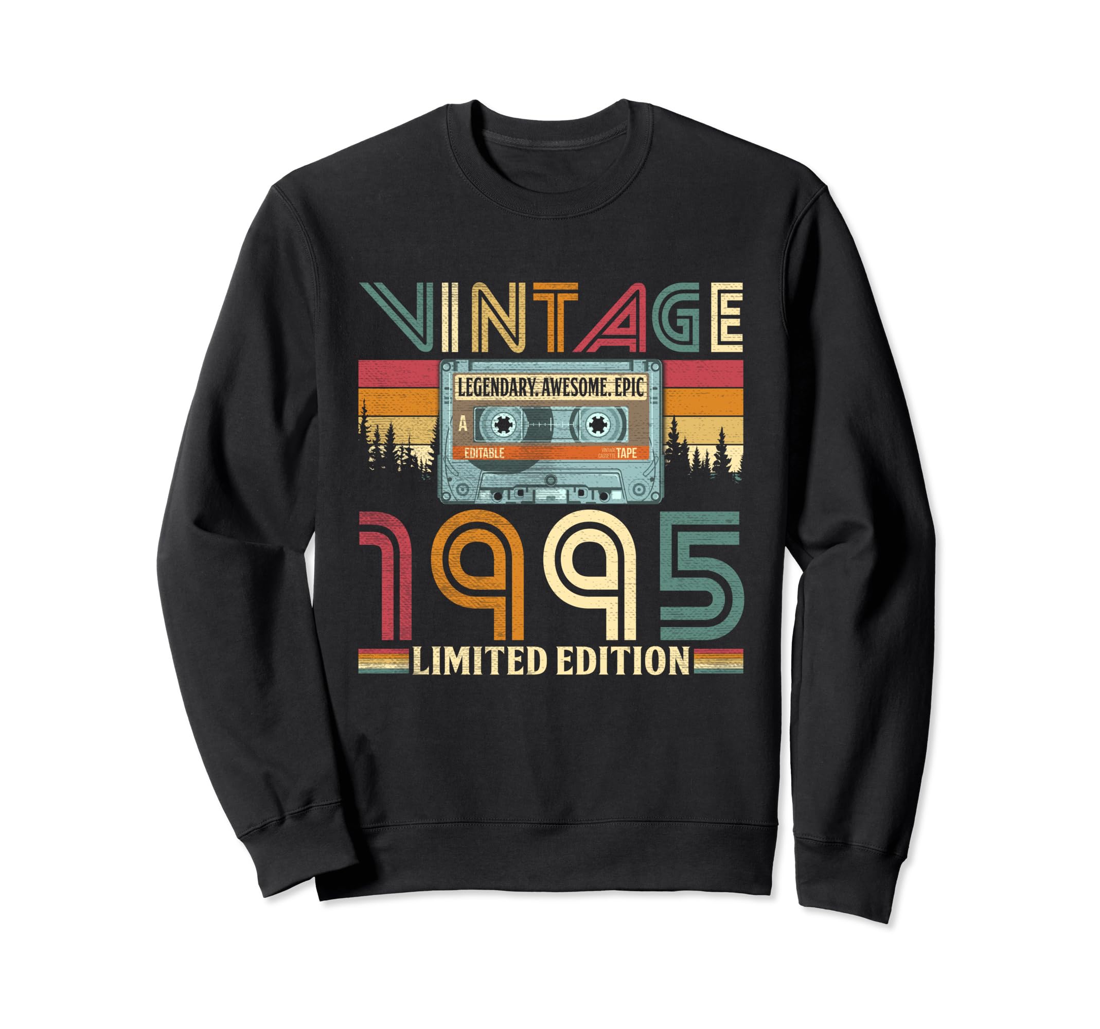 1995 Funny 30Th Birthday Cassette Sweatshirt - Graphic Print Men Women - T-Shirt, Sweatshirt, Hoodie