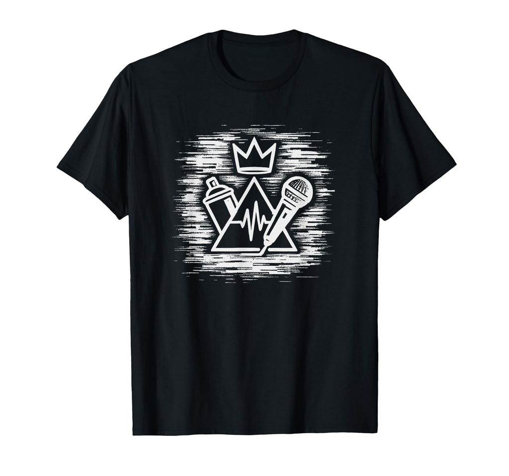 Crowned Flow Mic Old School Beats T-Shirt - Aesthetic Graphic Men Women - T-Shirt, Sweatshirt, Hoodie