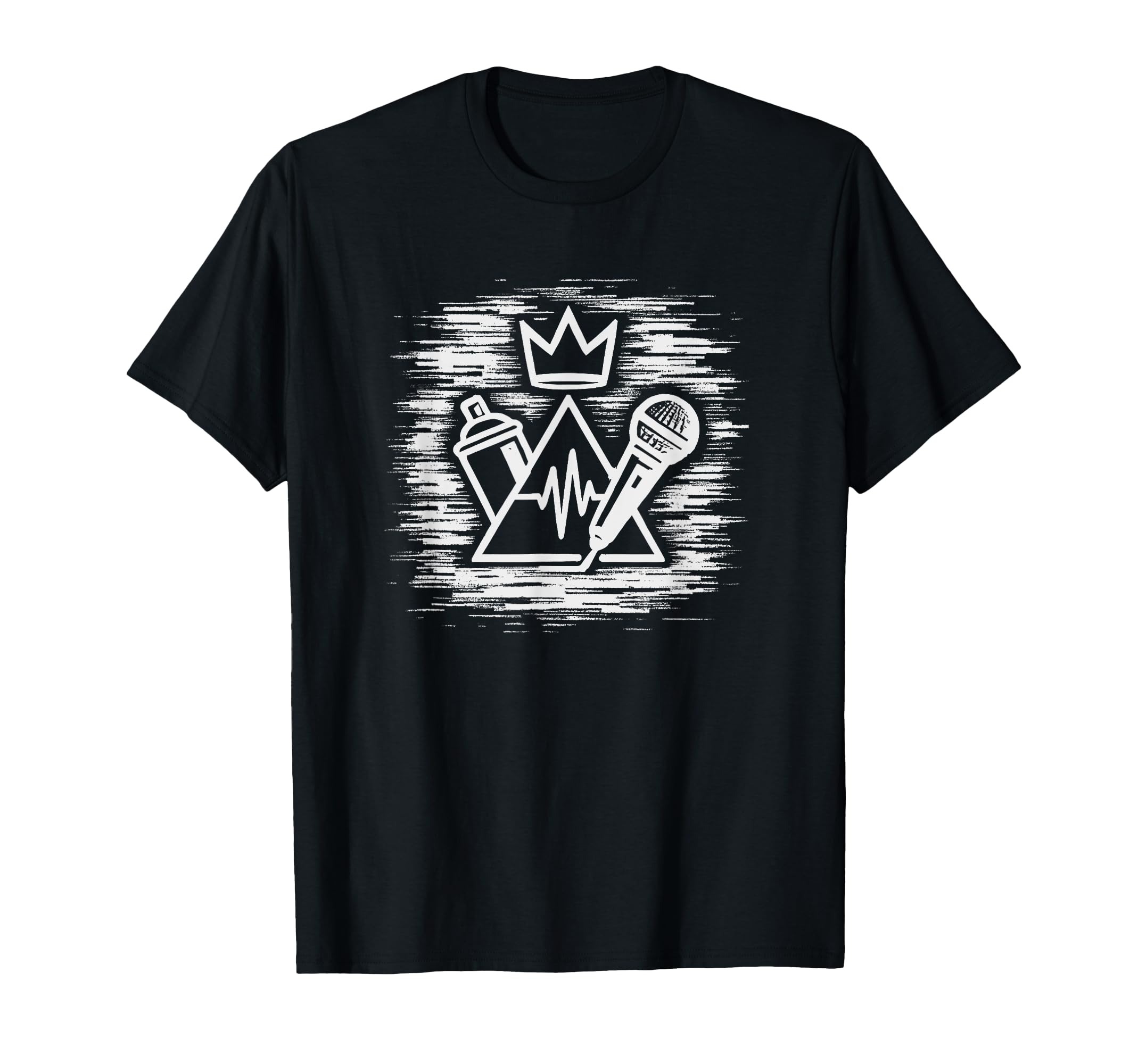 Crowned Flow Mic Old School Beats T-Shirt - Aesthetic Graphic Men Women - T-Shirt, Sweatshirt, Hoodie