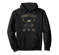 Connecticut Distressed State Outline Hoodie - Streetwear Style for Adults - T-Shirt, Sweatshirt, Hoodie