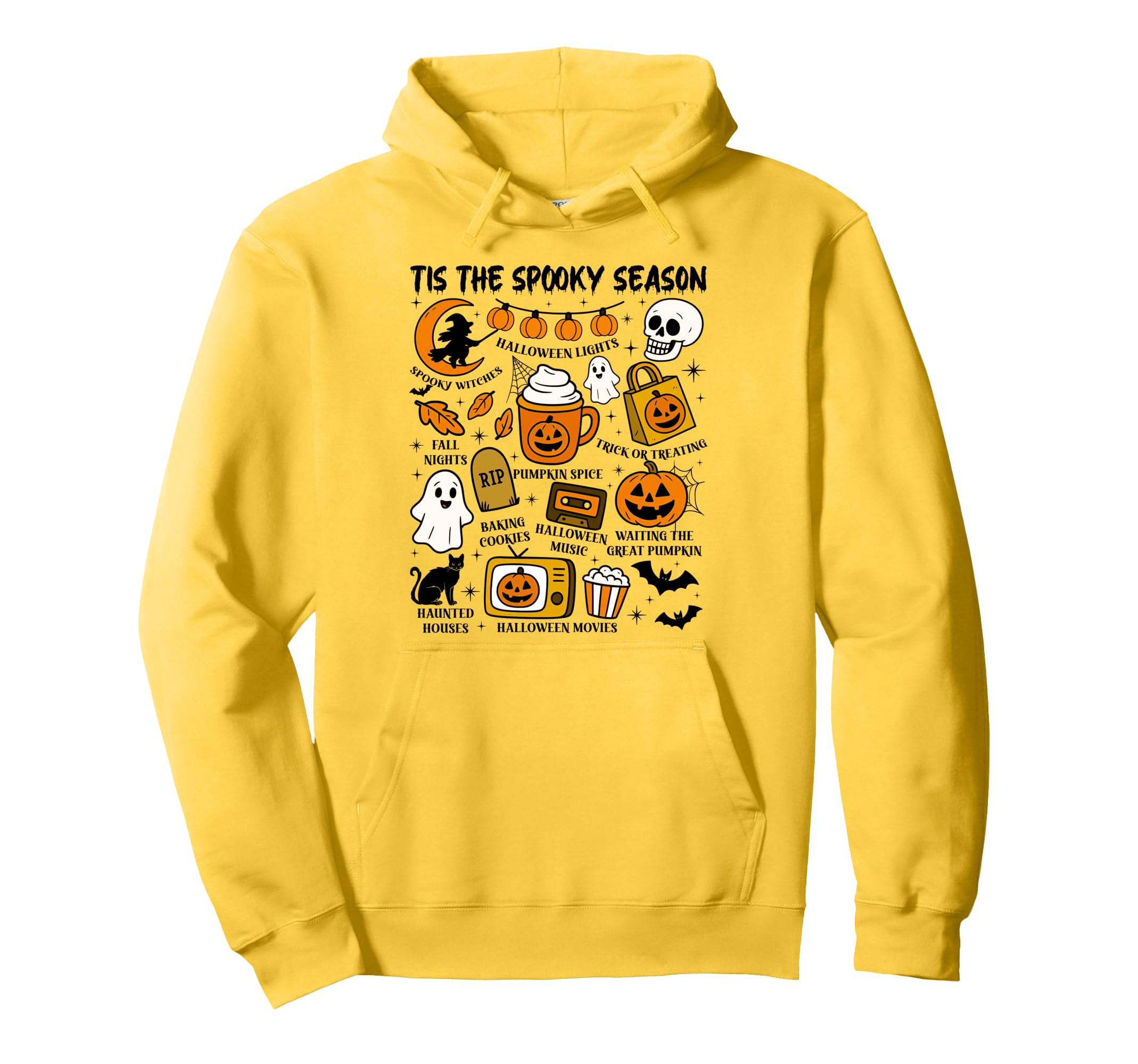 Tis Spooky Season Halloween Ghost Boho Hoodie - Trendy Graphic Men Women - T-Shirt, Sweatshirt, Hoodie