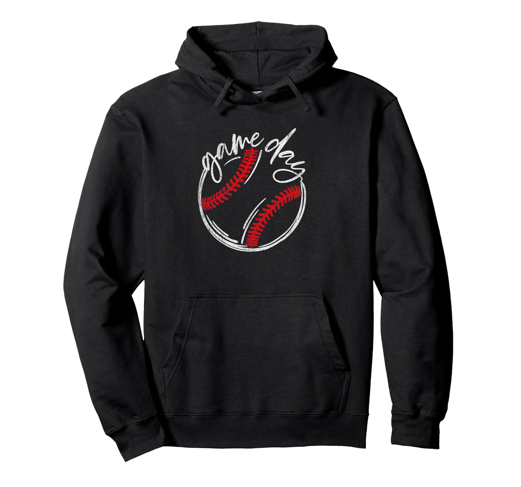 Game Day Baseball Funny Baseball Hoodie - Fun Novelty Design Men Women - T-Shirt, Sweatshirt, Hoodie