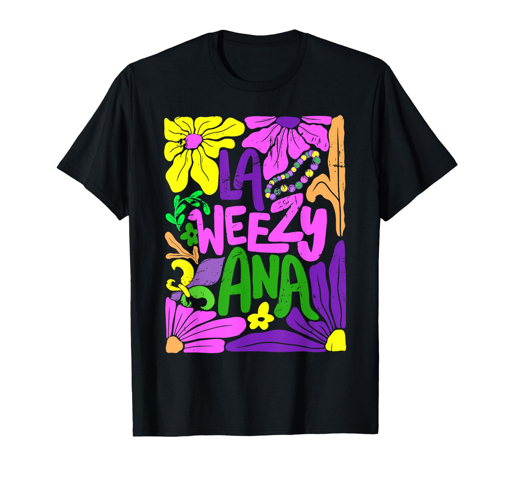 La Weezy Ana Mardi Gras Boho Floral T-Shirt - Graphic Print Men Women - T-Shirt, Sweatshirt, Hoodie