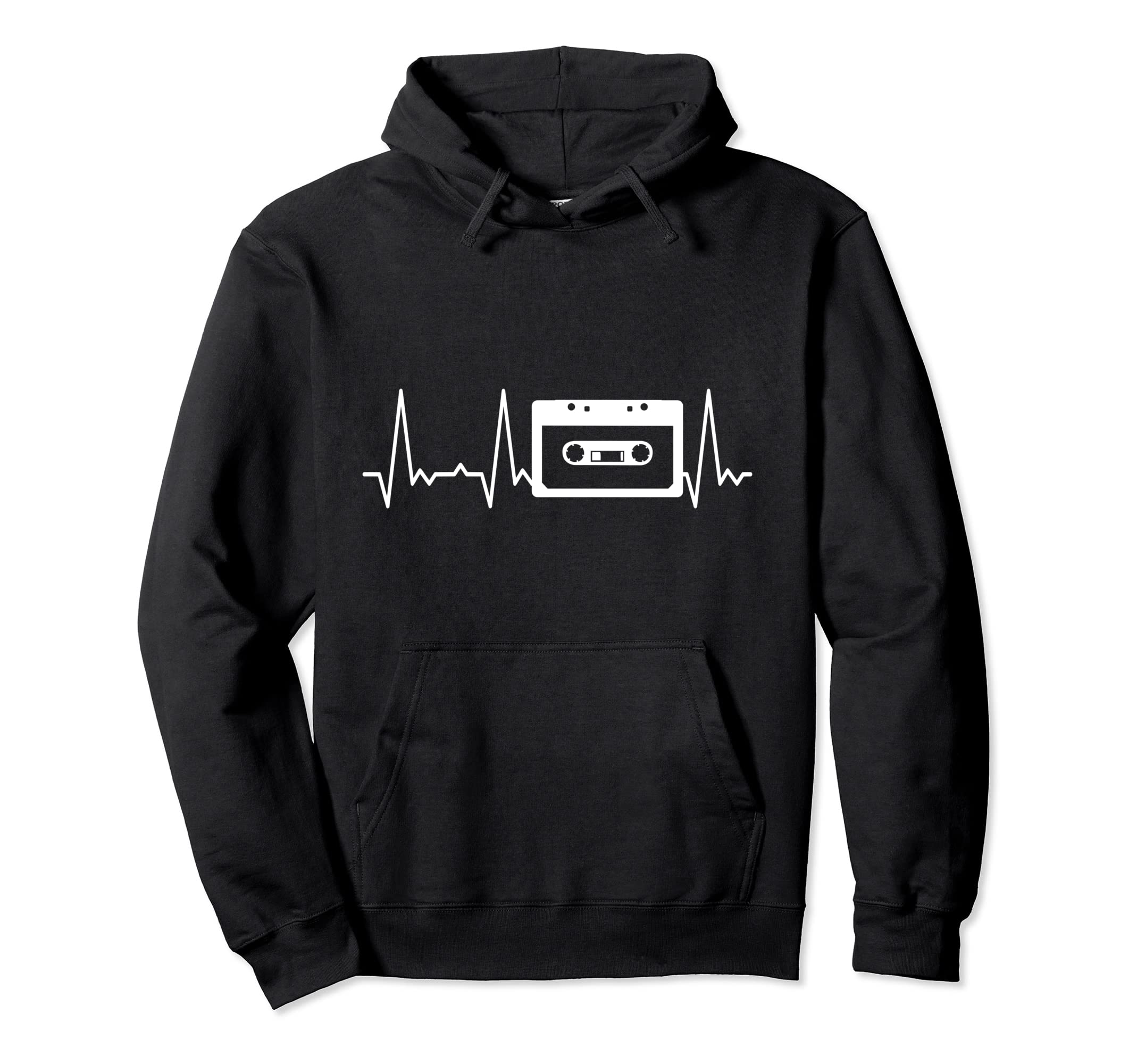 Heartbeat Cassette Tape Hoodie - Unique Graphic Men Women - T-Shirt, Sweatshirt, Hoodie